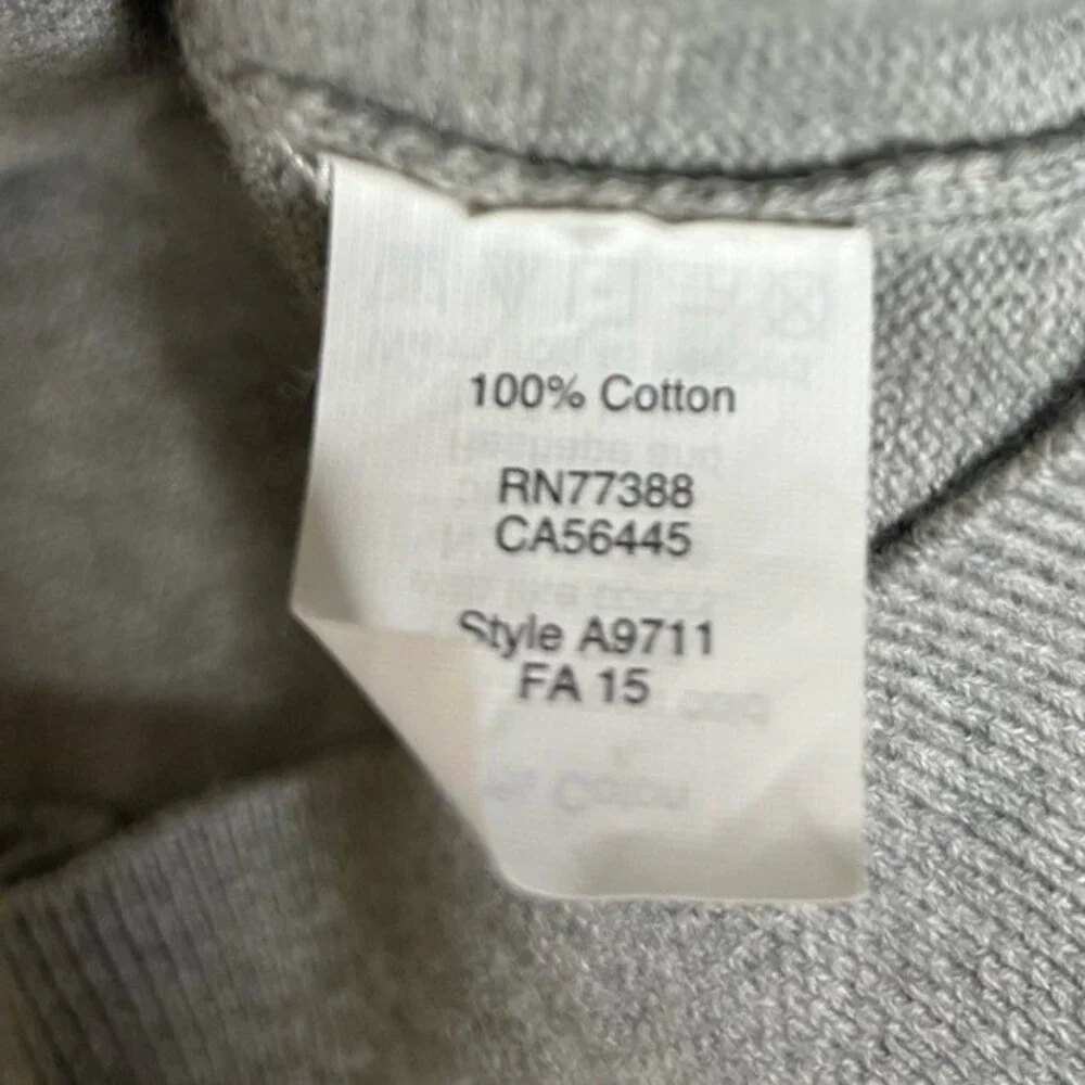 J Crew Mens 1/4 zip gray sweater size L